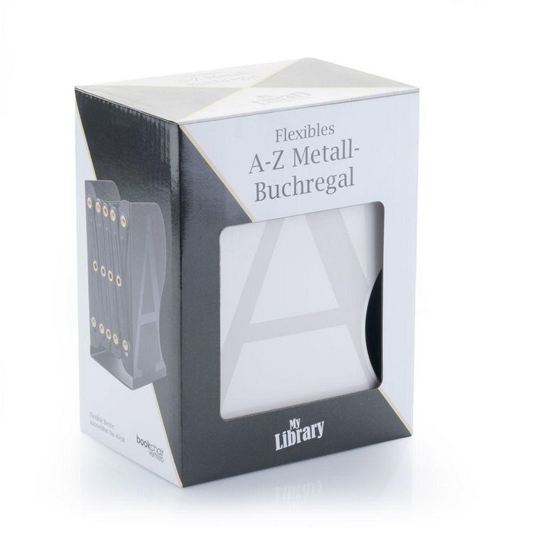 Produktbild: MyLibrary A-Z Metall-Buchregal Wei&szlig;