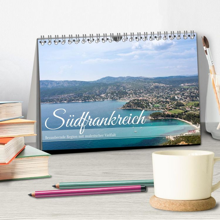 Produktbild: S&uuml;dfrankreich - Bezaubernde Region mit malerischer Vielfalt (Tischkalender 2026 DIN A5 quer), CALVENDO Monatskalender