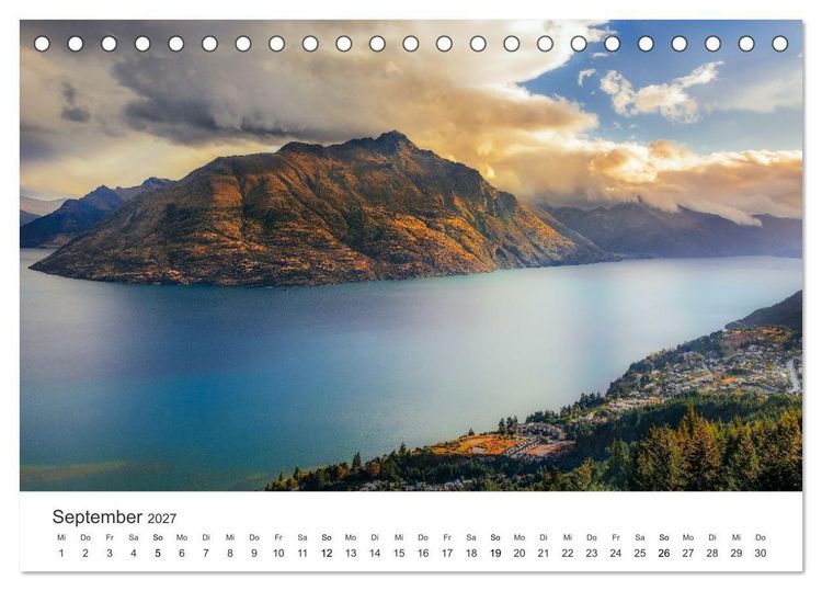 Produktbild: Naturschauspiel Neuseeland (Tischkalender 2027 DIN A5 quer), CALVENDO Monatskalender