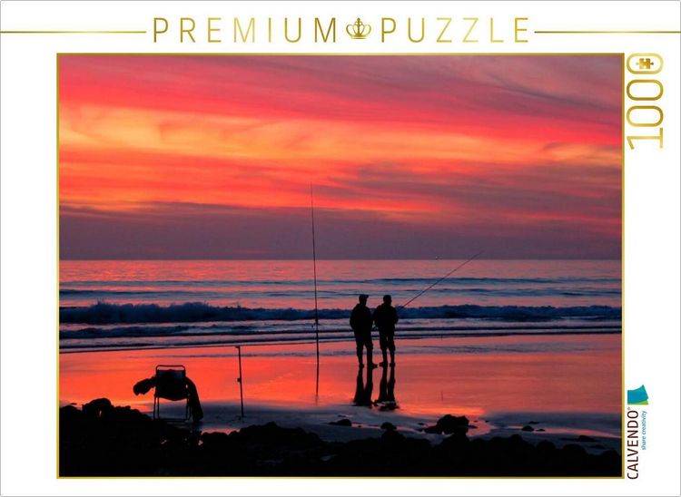 Produktbild: CALVENDO Puzzle Ruhig werden - Angeln | 1000 Teile Lege-Gr&ouml;&szlig;e 64x48cm Foto-Puzzle f&uuml;r gl&uuml;ckliche Stunden