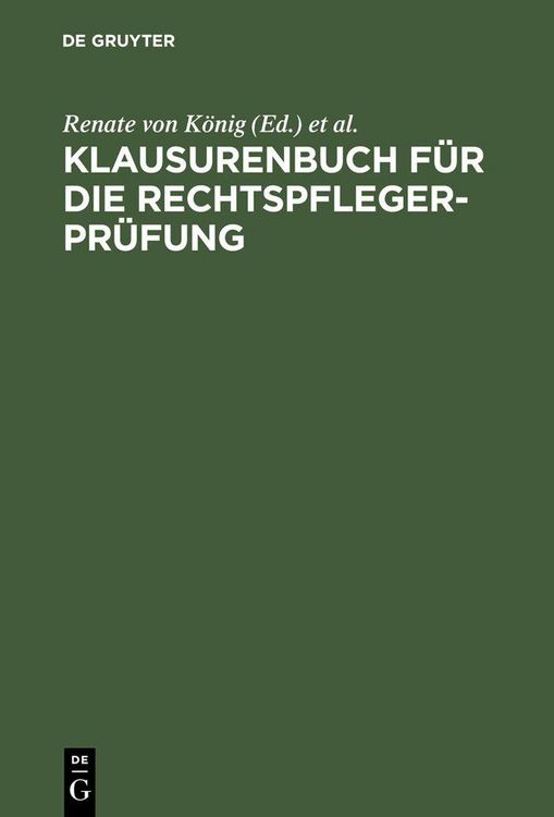 Produktbild: Klausurenbuch f&uuml;r die Rechtspflegerpr&uuml;fung