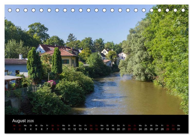 Produktbild: Die Amper - Ansichten eines bayerischen Flusses (Tischkalender 2026 DIN A5 quer), CALVENDO Monatskalender