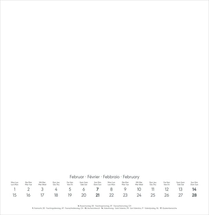Produktbild: Kreativkalender XL schwarz 2027