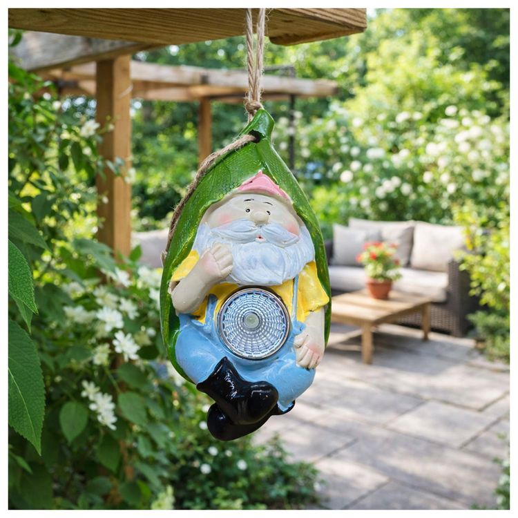Produktbild: HTI-Living Solar-Gartenfigur zum H&auml;ngen Zwerg Solar-Gartenfigur zum H&auml;ngen Zwerg