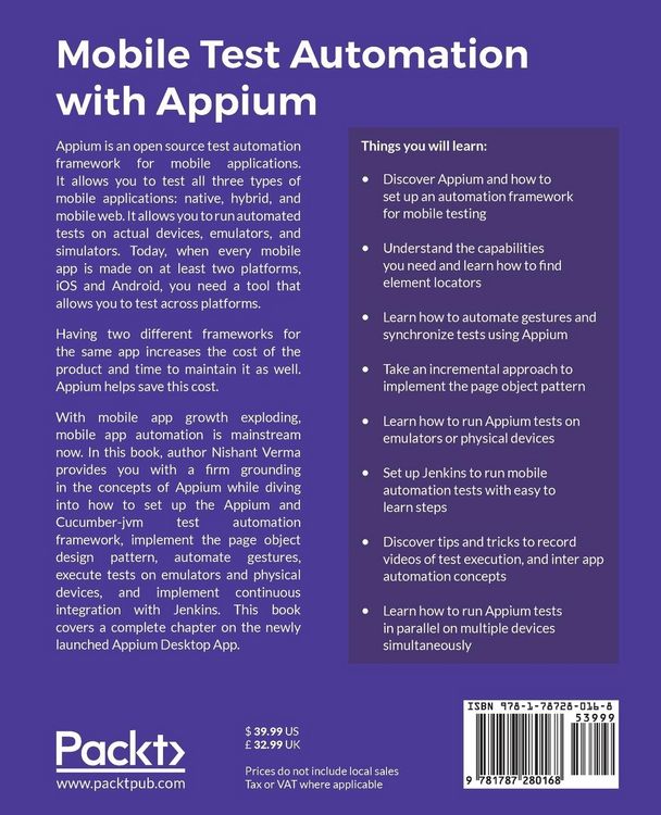 Produktbild: Mobile Test Automation with Appium