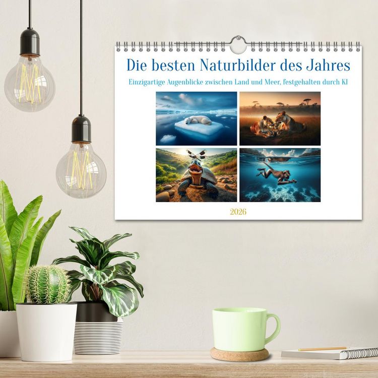 Produktbild: Die besten Naturbilder des Jahres - Einzigartige Augenblicke (Wandkalender 2026 DIN A4 quer), CALVENDO Monatskalender