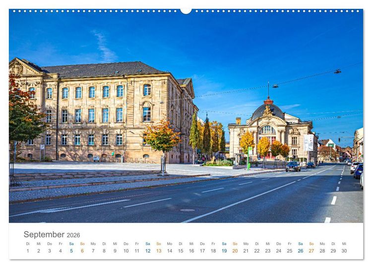 Produktbild: F&uuml;rth - die Denkmalstadt (hochwertiger Premium Wandkalender 2026 DIN A2 quer), Kunstdruck in Hochglanz
