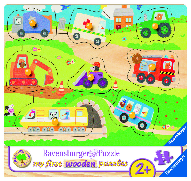 Produktbild: Knopfpuzzle Ravensburger Knopfpuzzle Lieblingsfahrzeuge 8 Teile