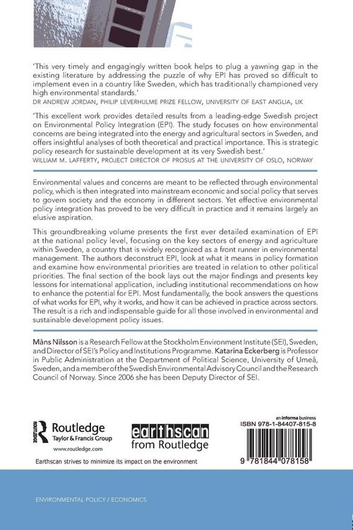 Produktbild: Environmental Policy Integration in Practice