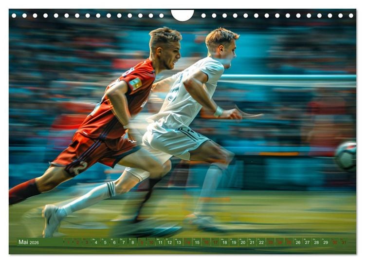 Produktbild: Fu&szlig;ball - Dynamik am Ball (Wandkalender 2026 DIN A4 quer), CALVENDO Monatskalender
