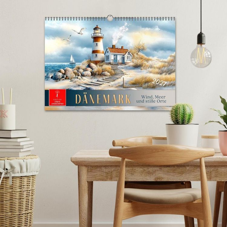 Produktbild: D&auml;nemark - Wind, Meer und stille Orte (Wandkalender 2027 DIN A3 quer), CALVENDO Monatskalender