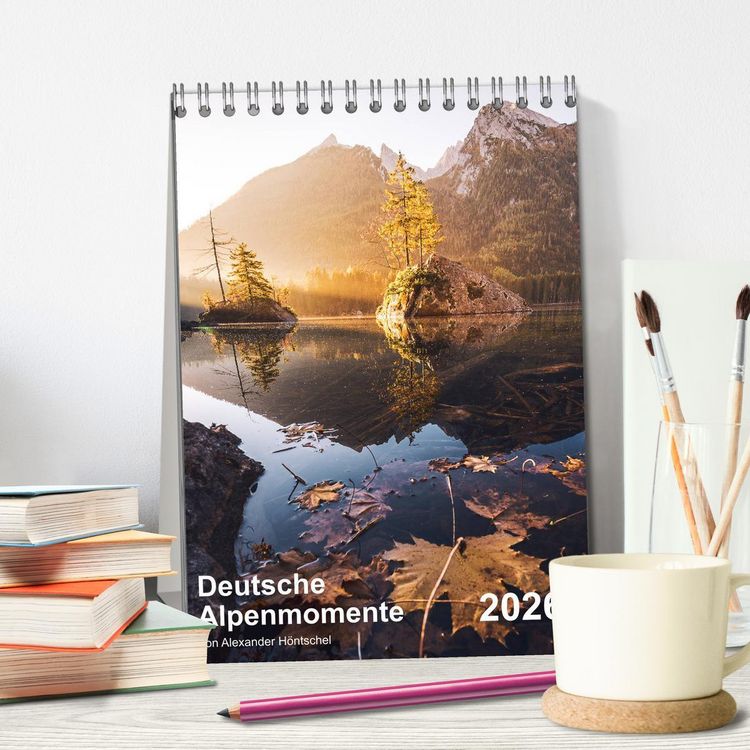 Produktbild: Deutsche Alpenmomente (Tischkalender 2026 DIN A5 hoch), CALVENDO Monatskalender