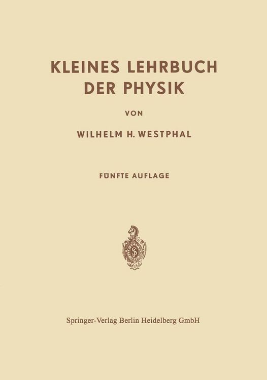 Produktbild: Kleines Lehrbuch der Physik