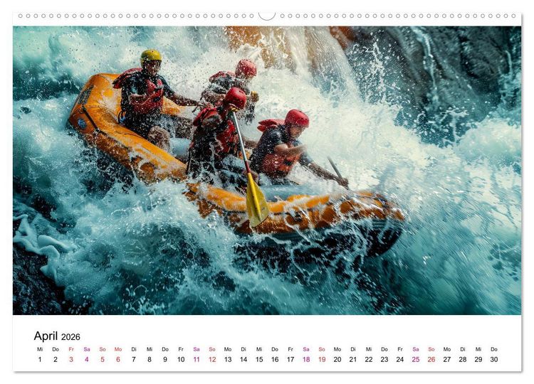 Produktbild: Rafting f&uuml;r Mutige (Wandkalender 2026 DIN A2 quer), CALVENDO Monatskalender