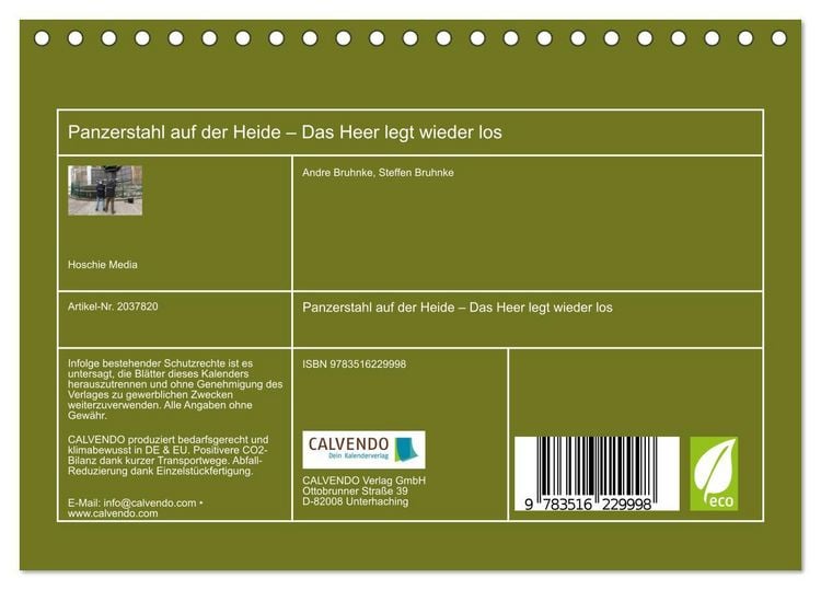 Produktbild: Panzerstahl auf der Heide &ndash; Das Heer legt wieder los (Tischkalender 2026 DIN A5 quer), CALVENDO Monatskalender