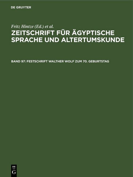 Produktbild: Festschrift Walther Wolf zum 70. Geburtstag