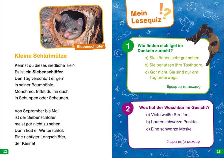 Produktbild: WAS IST WAS Erstes Lesen easy! Band 17. Tiere in der Nacht