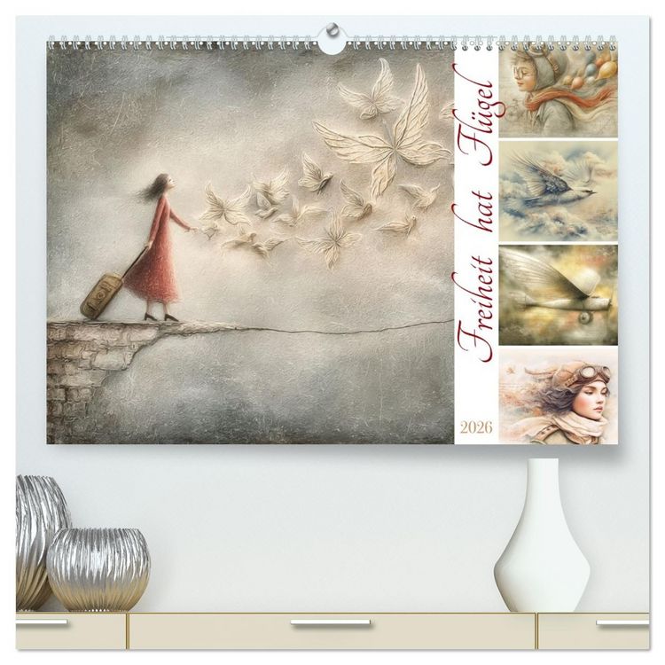 Produktbild: Freiheit hat Fl&uuml;gel (hochwertiger Premium Wandkalender 2026 DIN A2 quer), Kunstdruck in Hochglanz