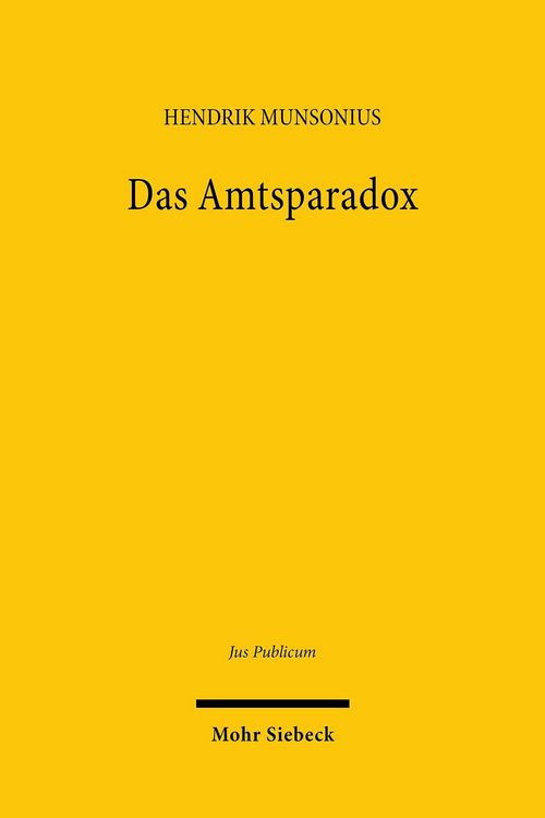 Produktbild: Das Amtsparadox