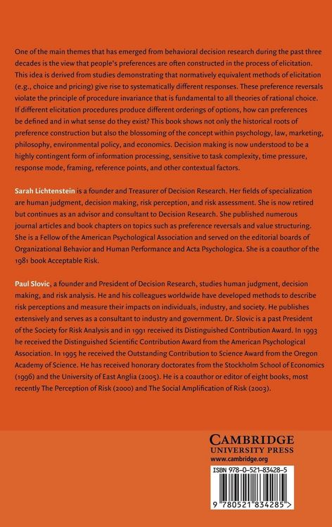 Produktbild: The Construction of Preference