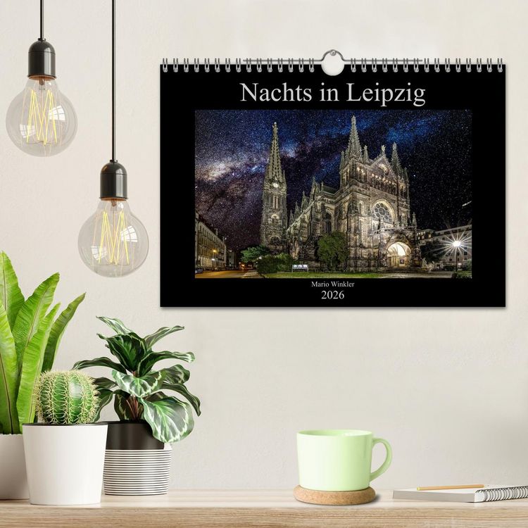 Produktbild: Nachts in Leipzig (Wandkalender 2026 DIN A4 quer), CALVENDO Monatskalender