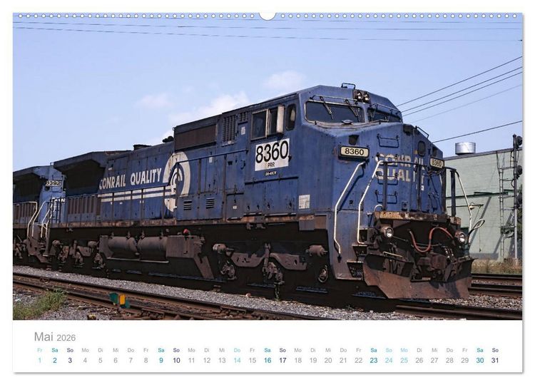 Produktbild: US Diesellokomotiven (Wandkalender 2026 DIN A2 quer), CALVENDO Monatskalender