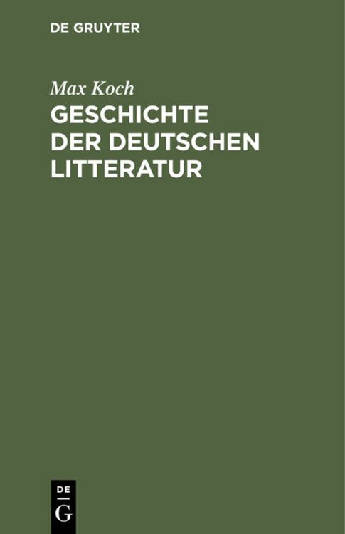 Produktbild: Geschichte der deutschen Litteratur