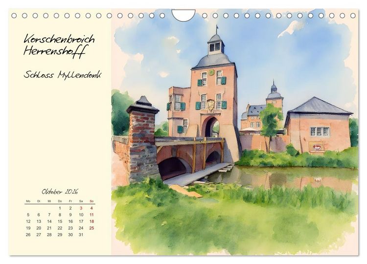 Produktbild: Historische Bauwerke im Rhein-Kreis Neuss (Wandkalender 2026 DIN A4 quer), CALVENDO Monatskalender