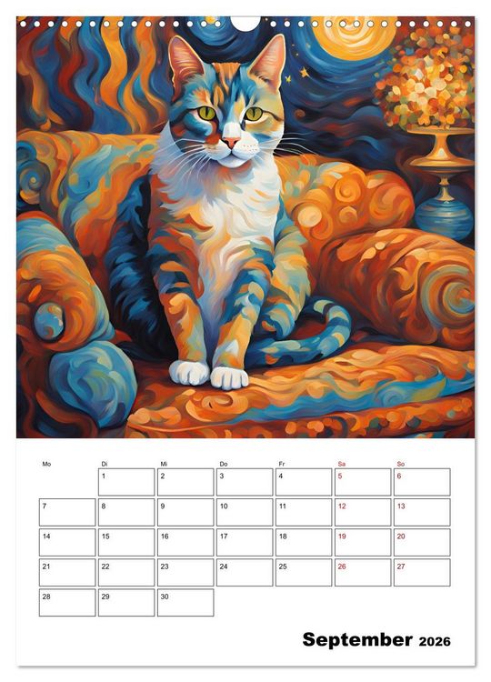 Produktbild: Katzenmagie (Wandkalender 2026 DIN A3 hoch), CALVENDO Monatskalender