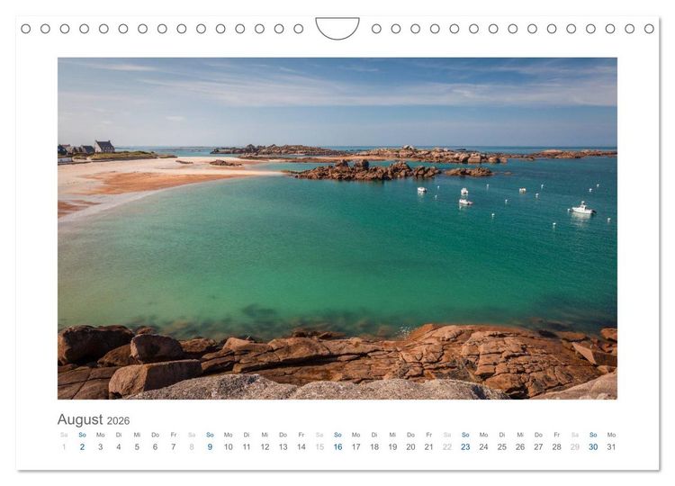 Produktbild: Bretagne - Zauber der C&ocirc;te de Granit Rose (Wandkalender 2026 DIN A4 quer), CALVENDO Monatskalender