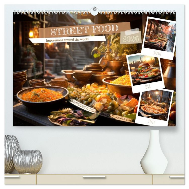 Produktbild: STREET FOOD Impressions around the world (High Quality Premium Wall Calendar 2026 DIN A2 landscape),CALVENDO 12 Month Wall Calendar