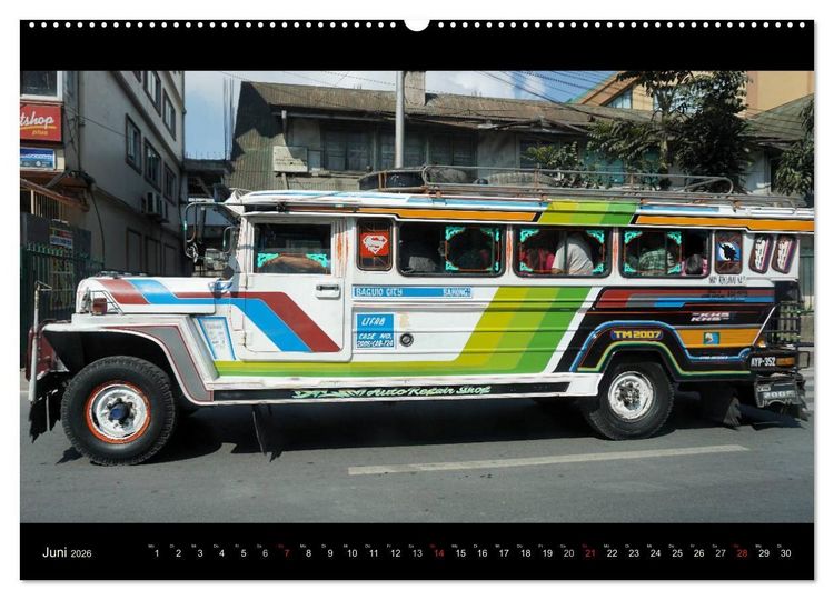 Produktbild: Jeepneys (Wandkalender 2026 DIN A2 quer), CALVENDO Monatskalender