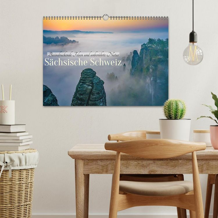 Produktbild: S&auml;chsische Schweiz - Beeindruckende Felsen und unber&uuml;hrte Natur (Wandkalender 2026 DIN A3 quer), CALVENDO Monatskalender