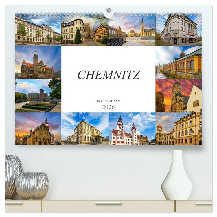 Produktbild: Chemnitz Impressionen (hochwertiger Premium Wandkalender 2026 DIN A2 quer), Kunstdruck in Hochglanz