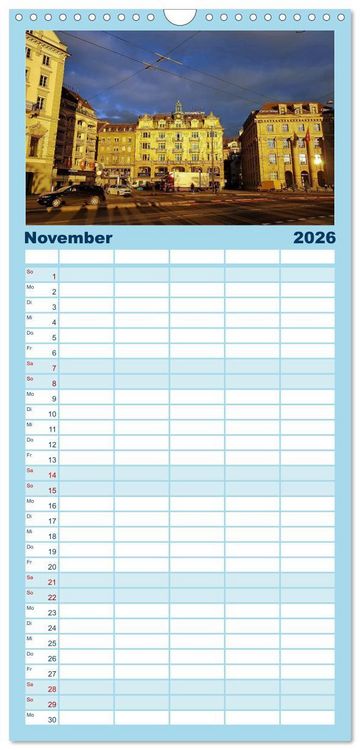 Produktbild: Familienplaner 2026 - Luzern, die Stadt im Zentrum der Schweiz mit 5 Spalten (Wandkalender, 21 x 45 cm) CALVENDO