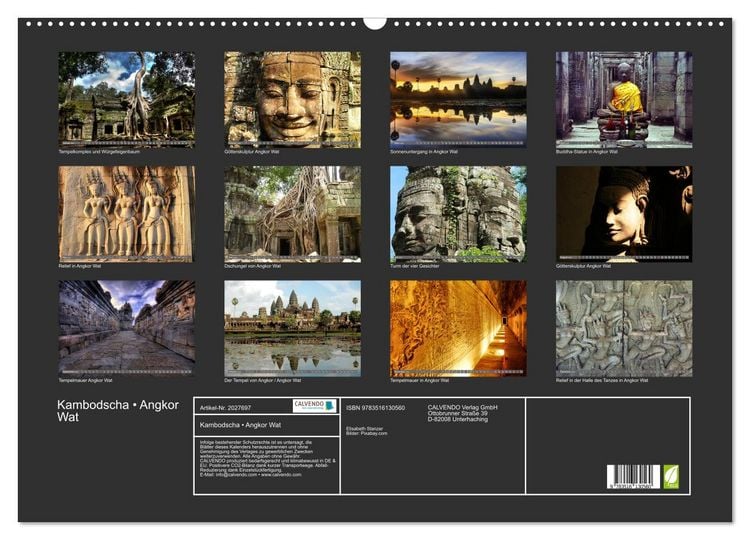 Produktbild: Kambodscha &bull; Angkor Wat (Wandkalender 2026 DIN A2 quer), CALVENDO Monatskalender