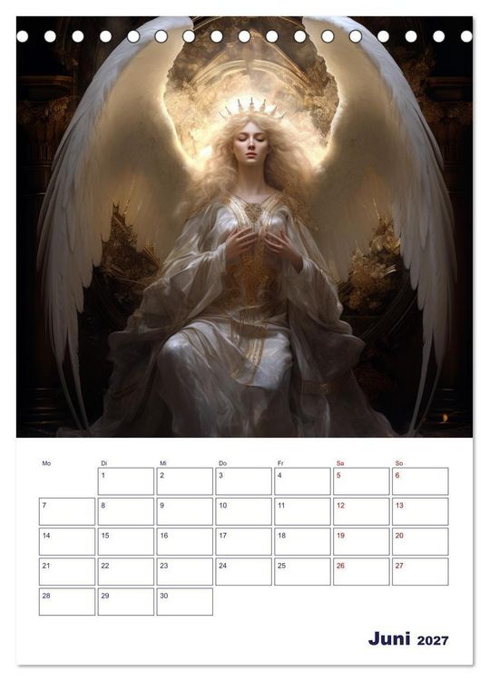 Produktbild: Die reine Sch&ouml;nheit der Engel (Tischkalender 2027 DIN A5 hoch), CALVENDO Monatskalender