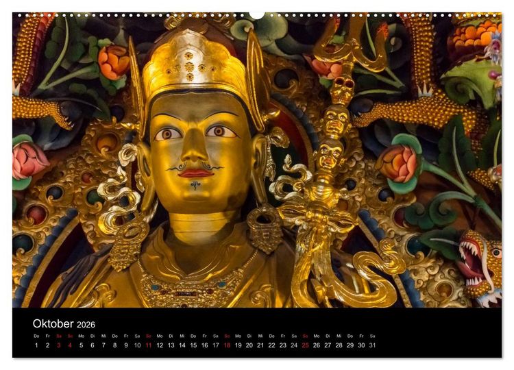 Produktbild: Buddhismus im Himalaya (hochwertiger Premium Wandkalender 2026 DIN A2 quer), Kunstdruck in Hochglanz