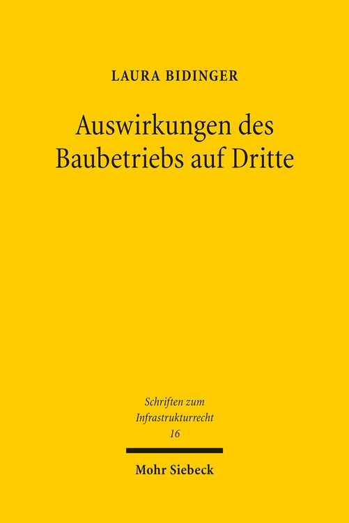 Produktbild: Auswirkungen des Baubetriebs auf Dritte