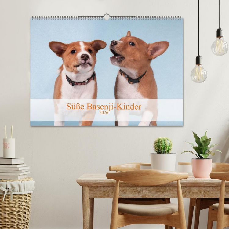 Produktbild: S&uuml;&szlig;e Basenji-Kinder (Wandkalender 2026 DIN A2 quer), CALVENDO Monatskalender