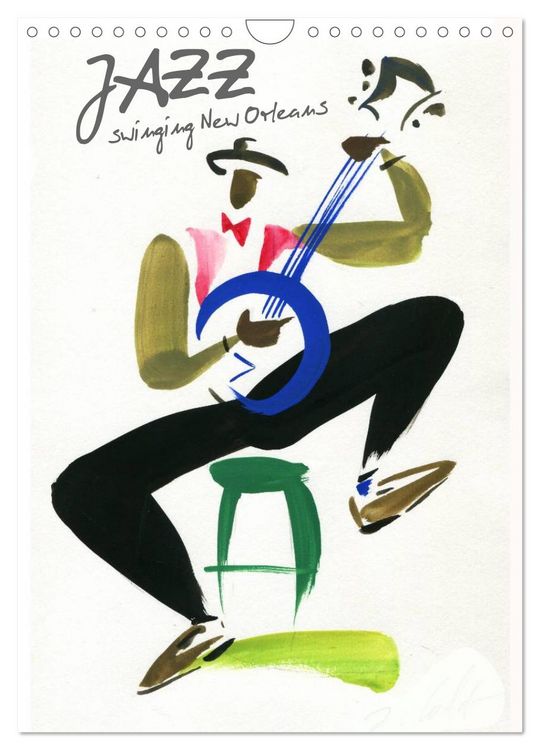 Produktbild: JAZZ swinging New Orleans (Wall Calendar 2026 DIN A4 portrait), CALVENDO 12 Month Wall Calendar