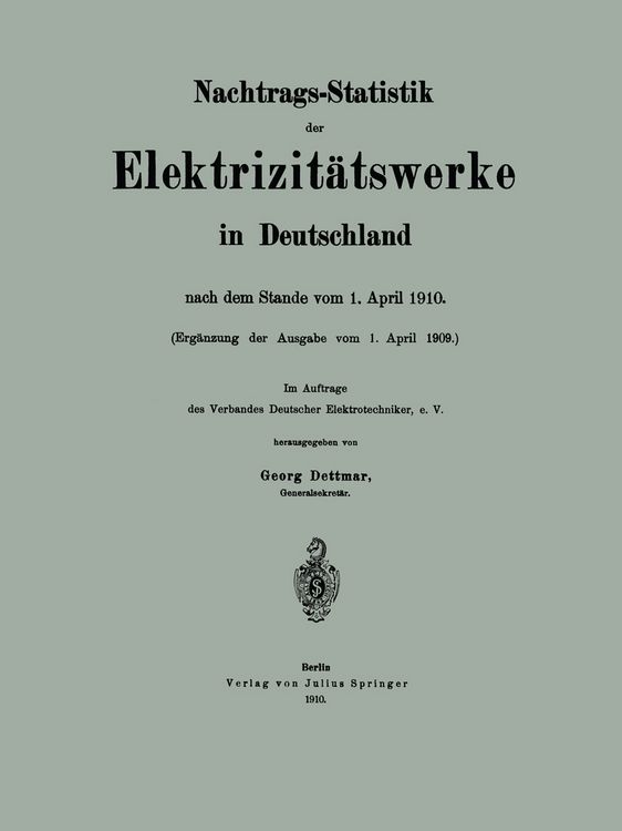 Produktbild: Nachtrags-Statistik der Elektrizit&auml;tswerke in Deutschland