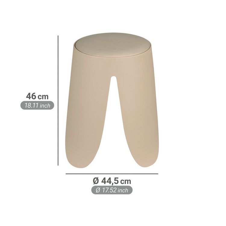 Produktbild: Badhocker Mod. Comiso Beige matt, belastbar bis 180 kg