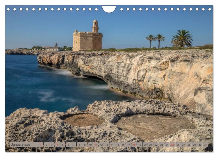 Produktbild: Menorca Untouched paradise in the Mediterranean Sea (Wall Calendar 2026 DIN A4 landscape), CALVENDO 12 Month Wall Calendar