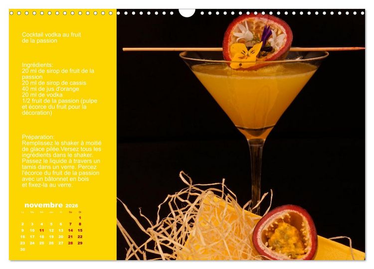Produktbild: Cocktails de vodka Fascination (Calendrier mural 2026 DIN A3 vertical), CALVENDO calendrier mensuel