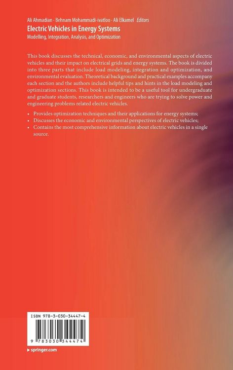 Produktbild: Electric Vehicles in Energy Systems