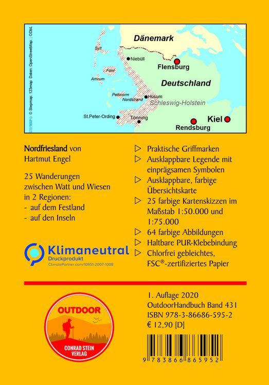Produktbild: Nordfriesland 25 Wanderungen zwischen Watt und Wiesen