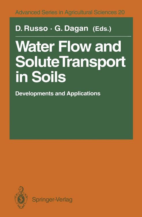 Produktbild: Water Flow and Solute Transport in Soils