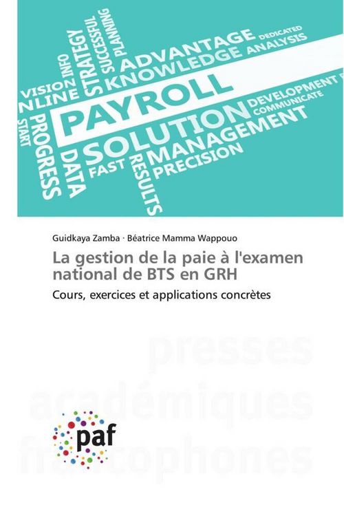 Produktbild: La gestion de la paie &agrave; l'examen national de BTS en GRH