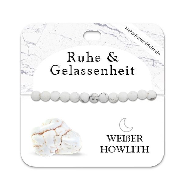 Produktbild: Wei&szlig;er Howlith 6 mm Kugelarmband